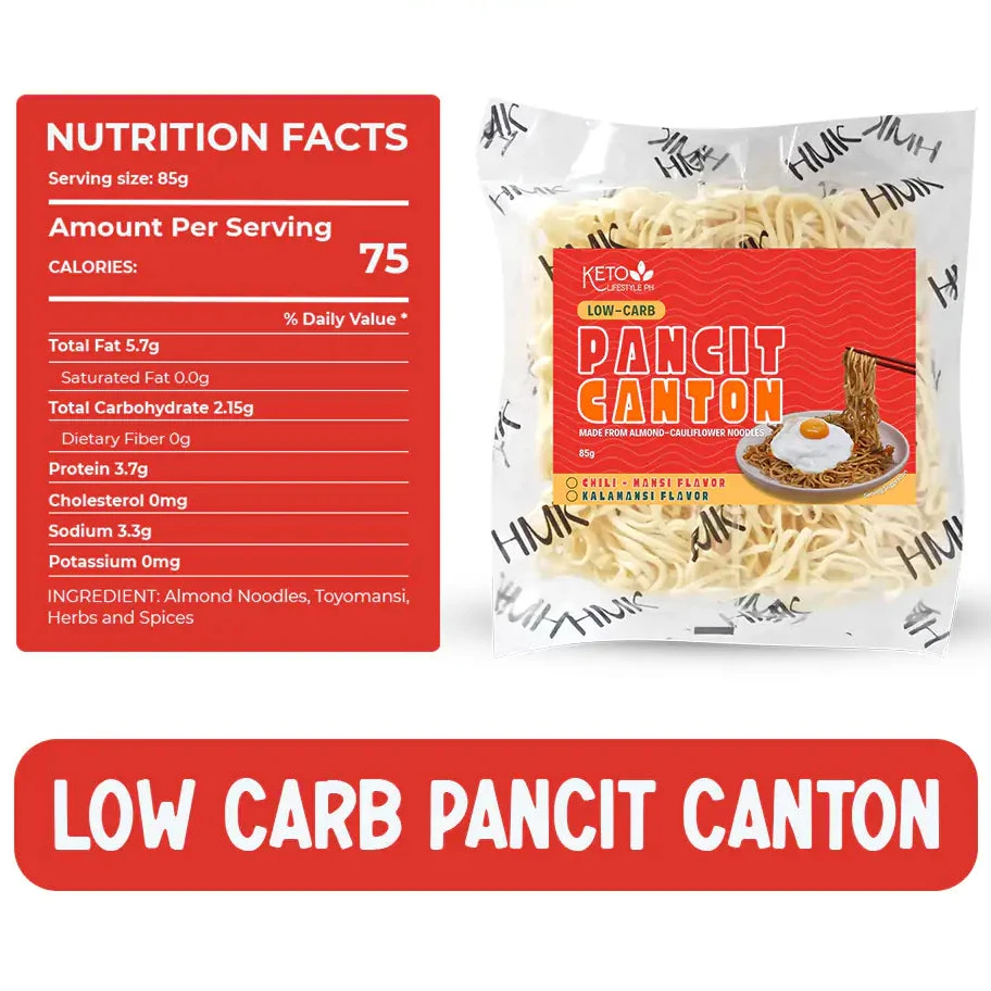 Low Carb Pancit Canton Chilimansi / Calamansi Flavor – Keto Friendly, Sugar-Free, High Fiber Instant