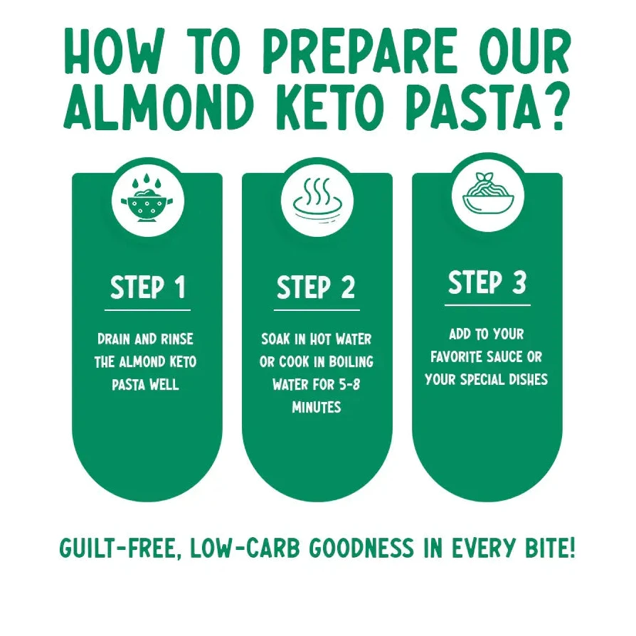 Keto Low Carb Pasta – Almond & Coconut Flour 100grams