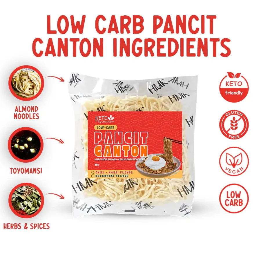 Low Carb Pancit Canton Chilimansi / Calamansi Flavor – Keto Friendly, Sugar-Free, High Fiber Instant